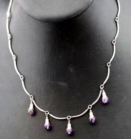 Vintage Carolyn Pollack Sterling Silver Amethyst necklace
