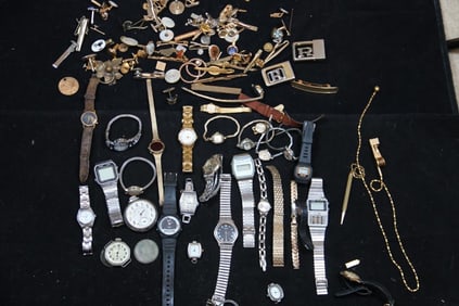 Vintage Jewelry Lot of Watches, Cufflinks and more.