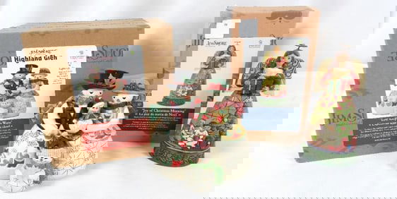 LOT OF 2 JIM SHORE Snowman Family and Angel