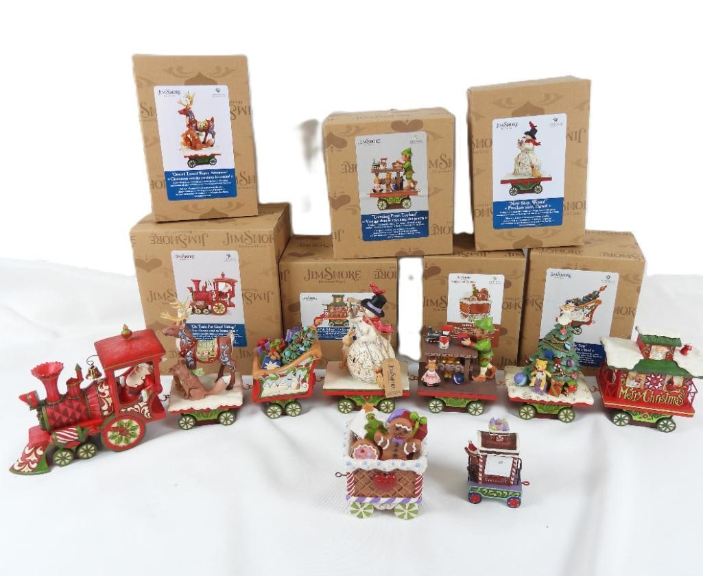 LOT OF 9 JIM SHORE train cars in original boxes (1 of 7)