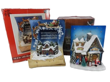 LOT OF 2 LIGHTED Holiday: STERLING and KIRKLAND