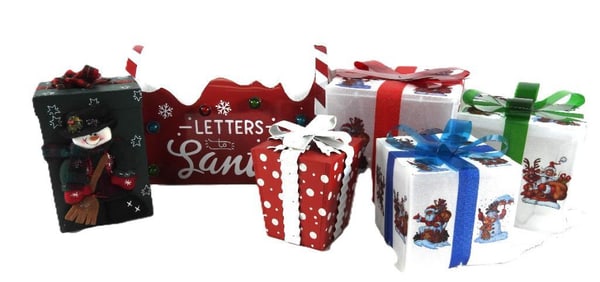 LOT OF 6: Incl Letters to Santa Mailbox, presents