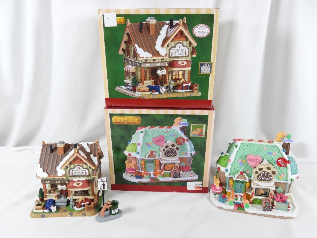 LOT OF 2 LEMAX  pet shop and dog trainer in boxes (1 of 5)
