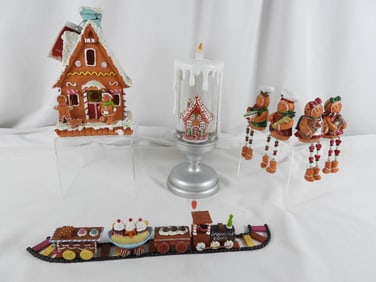 LOT OF 16 GINGERBREAD incl NORTHLIGHT & snow globe
