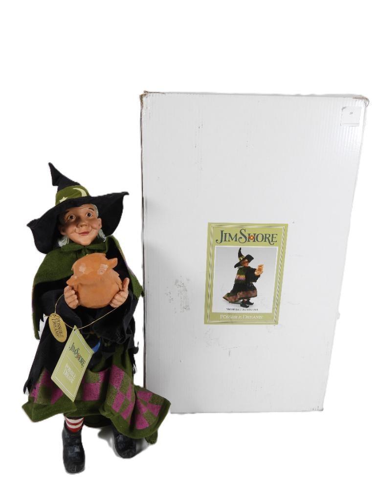 POSSIBLE DREAMS JIM SHORE Witch with Owl in box: POSSIBLE DREAMS JIM SHORE Witch with owl in box, #6006451 The Wise Owl, 7.5"Lx7"Wx16"T
