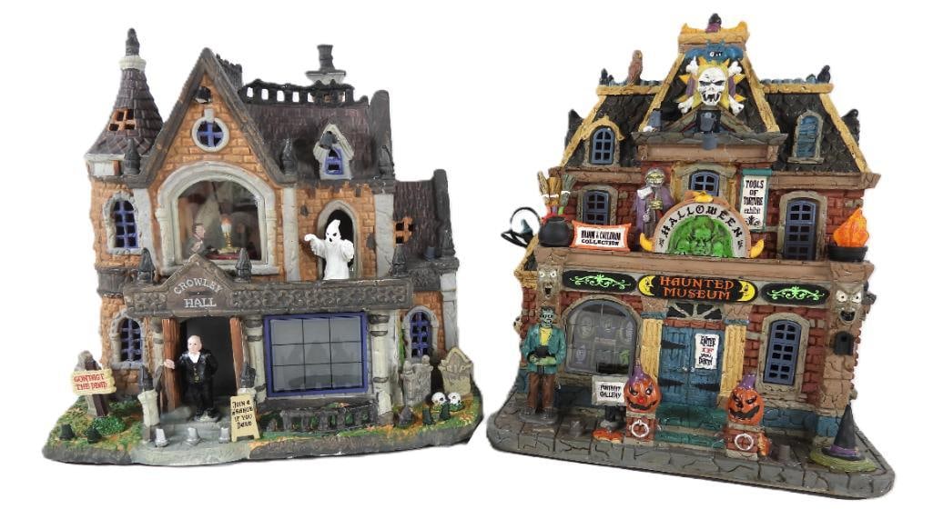 LOT OF 2 LEMAX SPOOKY TOWN Hall/Haunted Mansion (1 of 14)