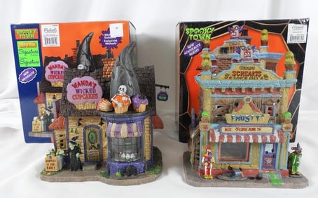 LOT OF 2 LEMAX SPOOKY TOWN Signature Series, etc.