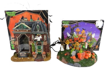 LOT OF 2 LEMAX SPOOK TOWN Playful Spirits/Manor