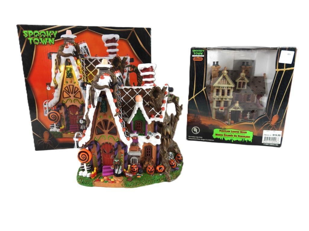 LOT OF 2 LEMAX SPOOKY TOWN House/Cottage (1 of 15)