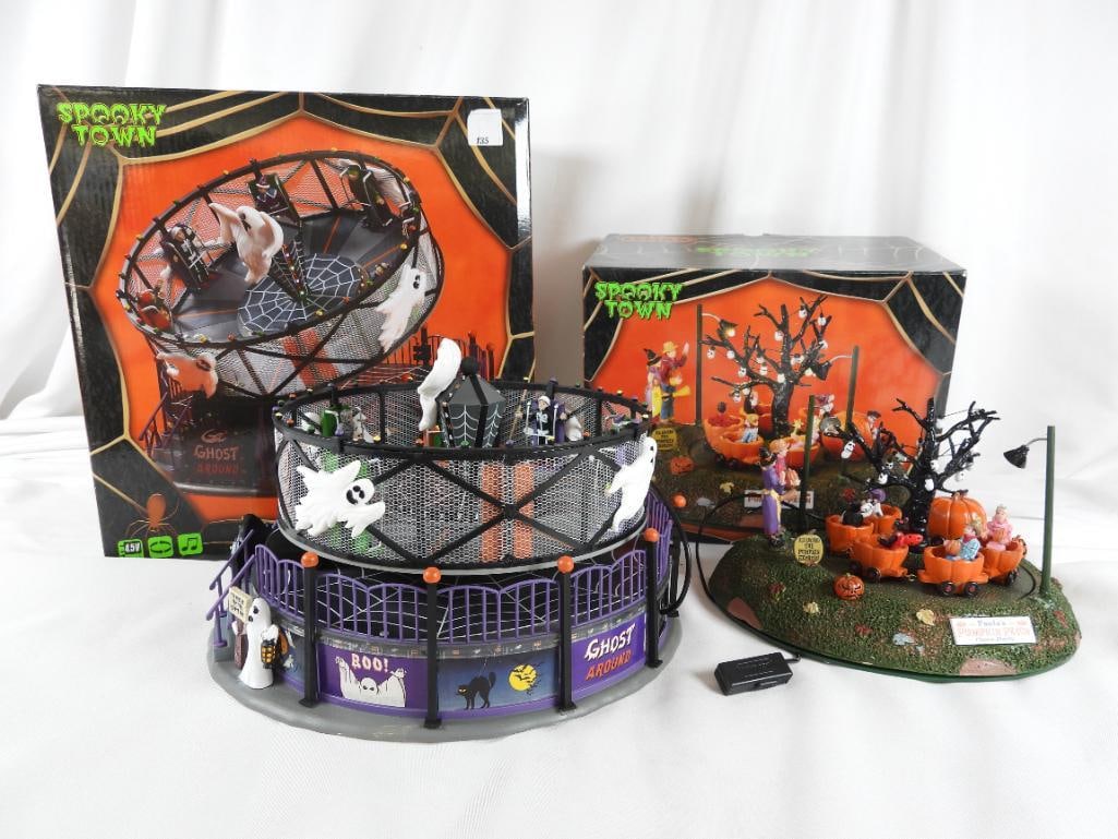 LOT OF 2 LEMAX SPOOKY TOWN AmusmentRides (1 of 12)