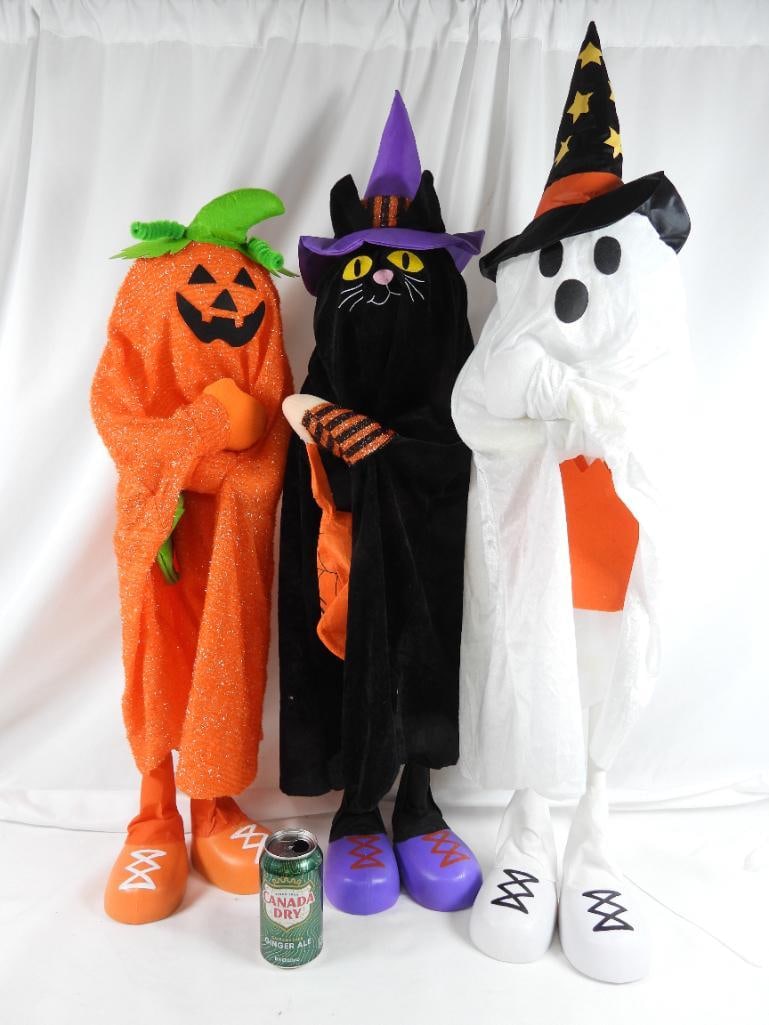 SET OF 3 HALLOWEEN  cat, jack-o-lantern, ghost (1 of 8)