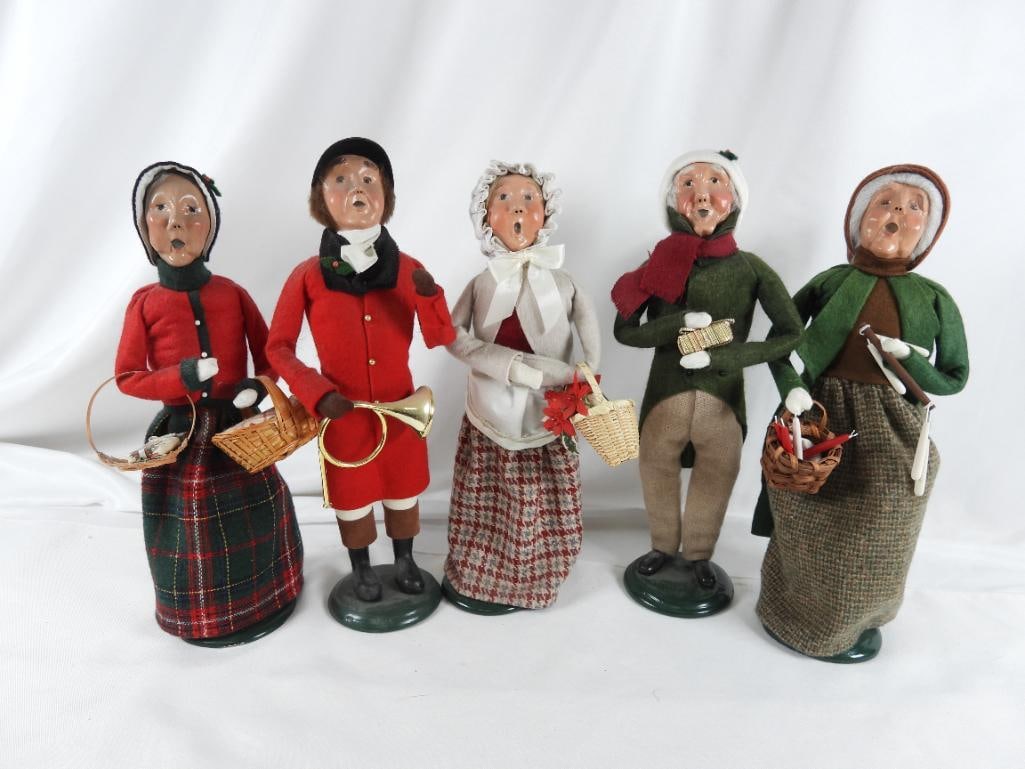 LOT OF 5 BYERS CHOICE Carolers, ltd ed, signed (1 of 20)