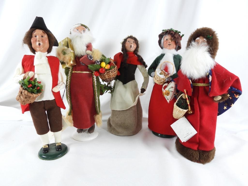 LOT OF 5 BYERS CHOICE Carolers JOYCE BYERS signed (1 of 20)