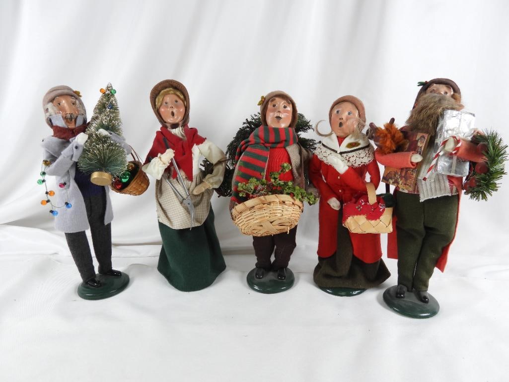 LOT OF 5 BYERS CHOICE Carolers BYERS signed Xmas (1 of 20)