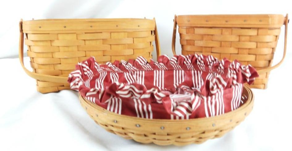 LOT OF 5 LONGABERGER BASKETS AND ACCENTS (1 of 15)