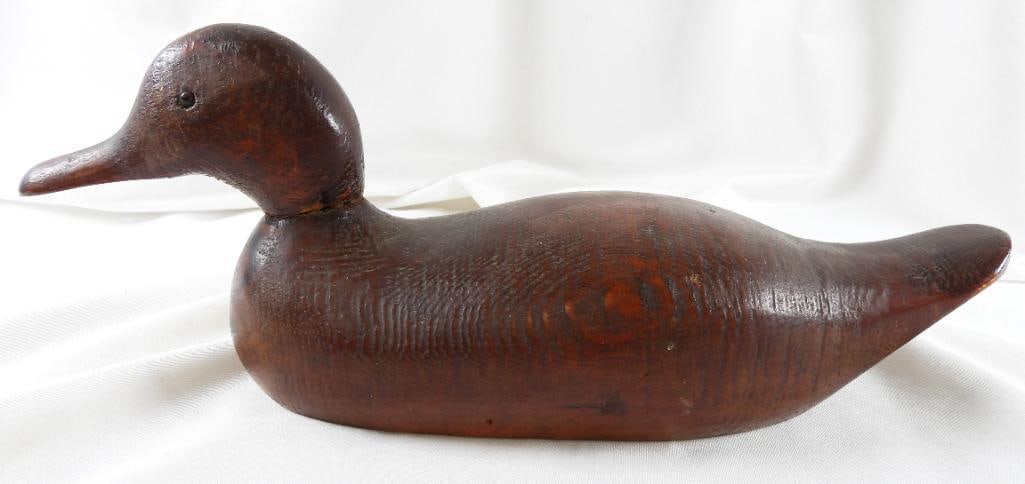 Vintage natural wood duck decoy (1 of 5)