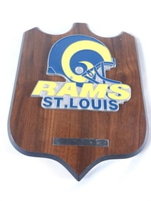 LOT OF 4 NFL ST LOUIS RAMS wall decor, 1 LTD ED