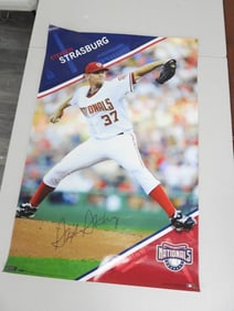MLB AUTOGRAPHED STEPHEN STRASBURG 37 poster