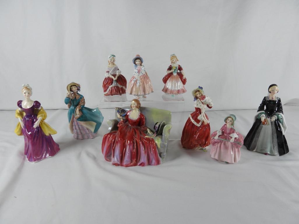 LOT OF 9 ROYAL DALTON PORCELAIN LADIES (1 of 4)