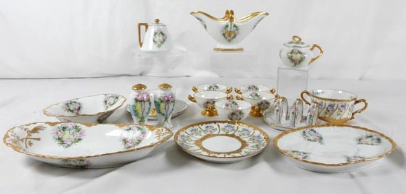 LOT OF 18 floral tea set BAVARIA, CFH, etc.