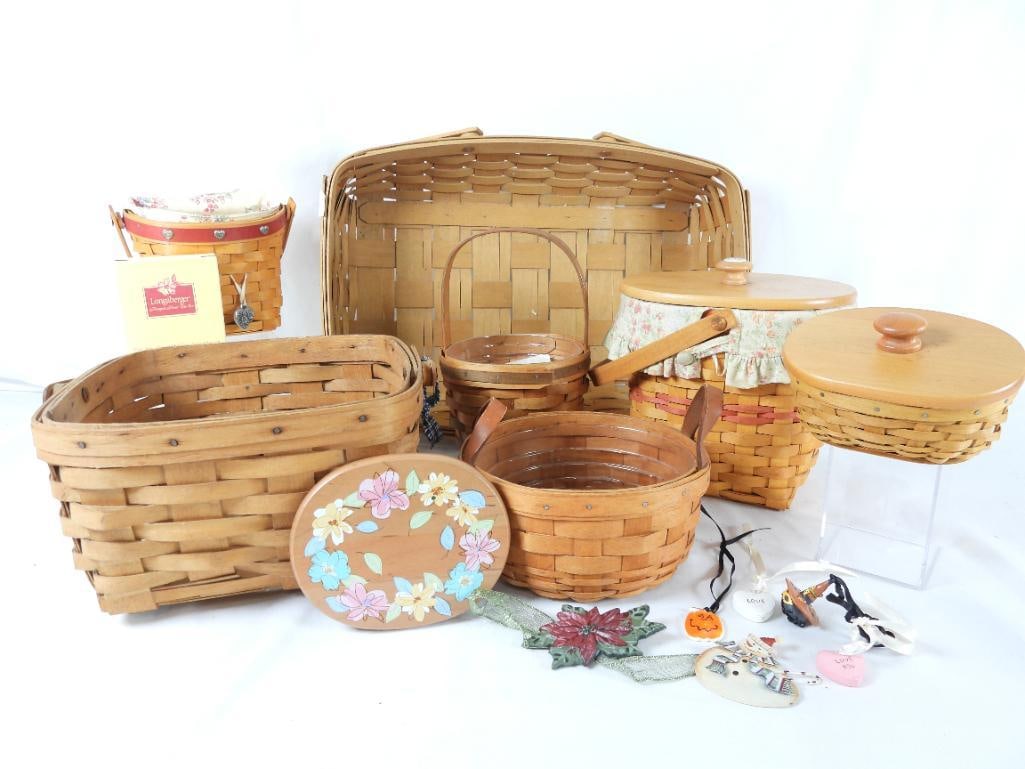 LOT OF 15 LONGABERGER Baskets and Accessories (1 of 10)