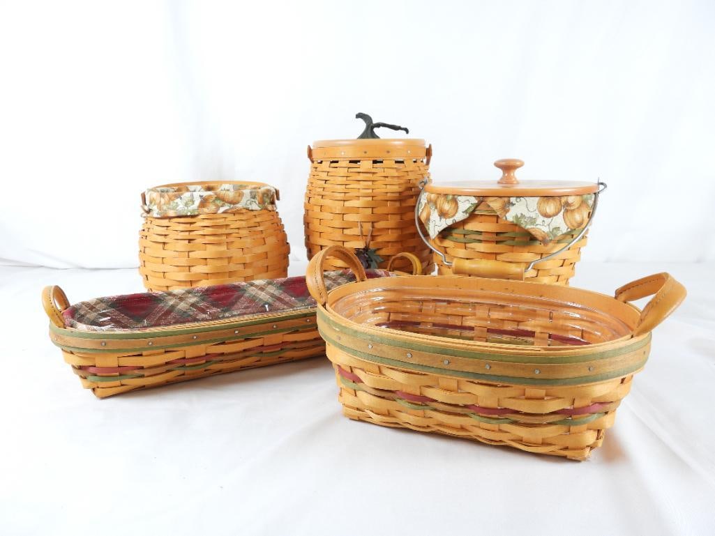 LOT OF 5 LONGABERGER: AUTUMN INITIALED/DATED (1 of 12)