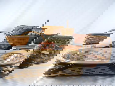 LOT OF 11 LONGABERGER Baskets, INITIALED/DATED