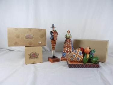 LOT OF 3 JIM SHORE THANKSGIVING