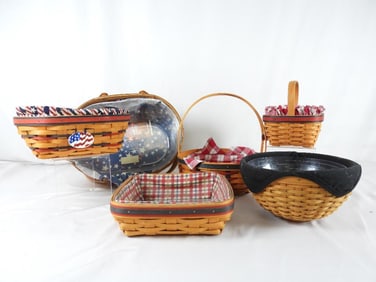 LOT OF 6 LONGABERGER BASKETS