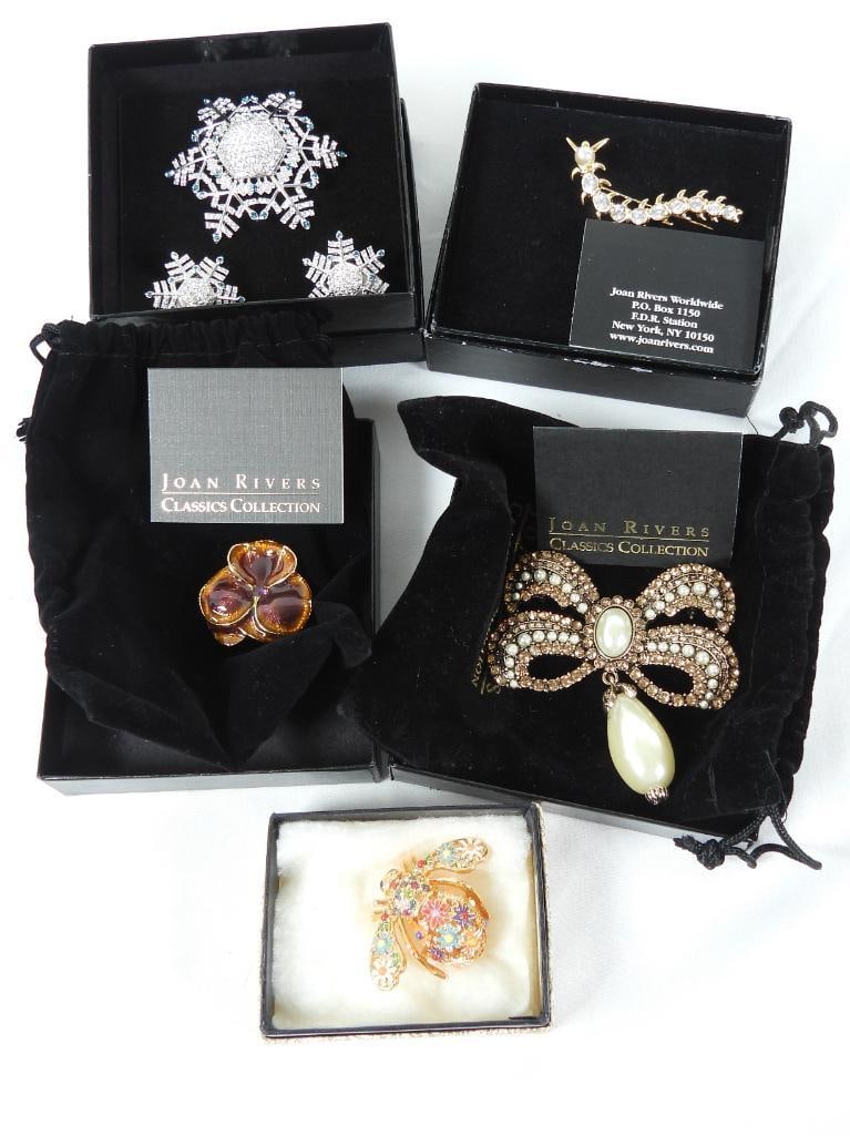 Lot of 7: Joan Rivers Brooches, Earrings and Lia (1 of 6)