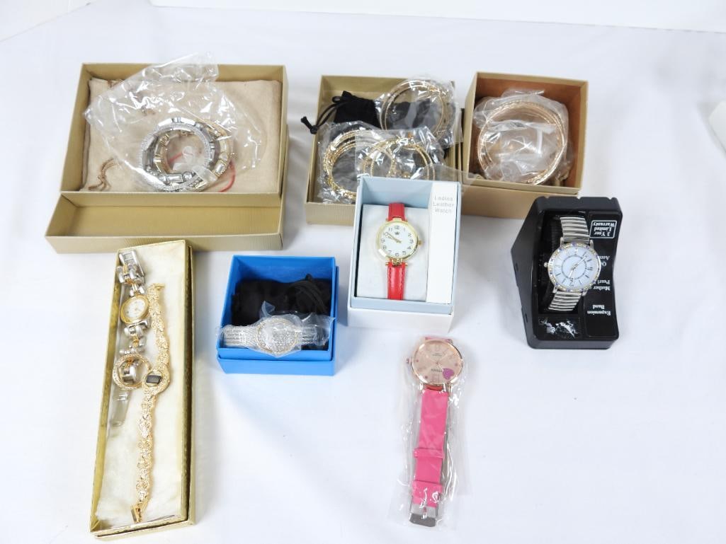 Lot of NEW JTV Bracelets earrings and watches (1 of 8)