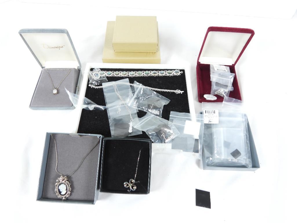 Lot of Sterling silver jewelry in boxes (1 of 11)