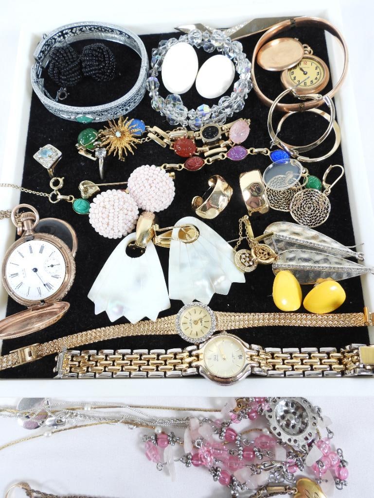 Large 28 pc lot of vintage jewelry (1 of 6)