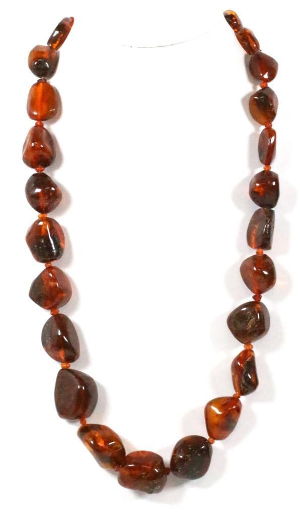 Huge vintage chunky natural Baltic amber necklace 138 grams (1 of 7)