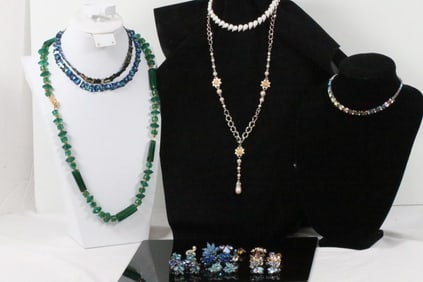 Large Vintage Jewelry lot Crown Trifari, WEISS Julianna more