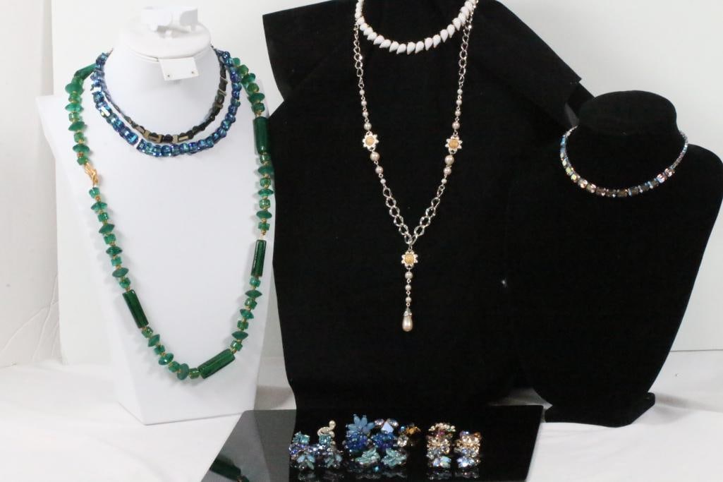 Large Vintage Jewelry lot Crown Trifari, WEISS Julianna more (1 of 20)