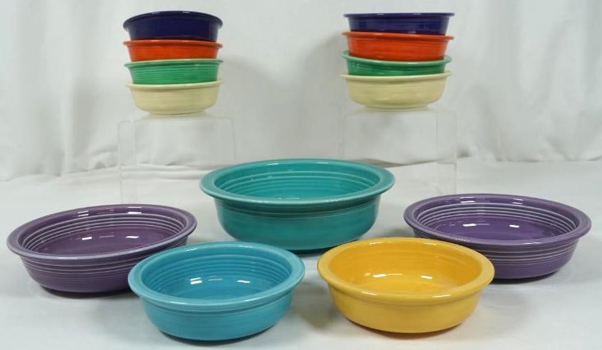 LOT OF 13 FIESTA BOWLS (1 of 10)