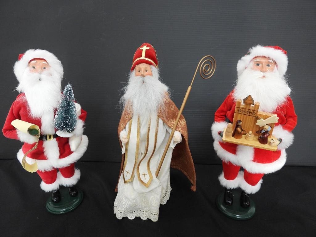 LOT OF 3 BYERS CHOICE CAROLERS SANTA (1 of 7)