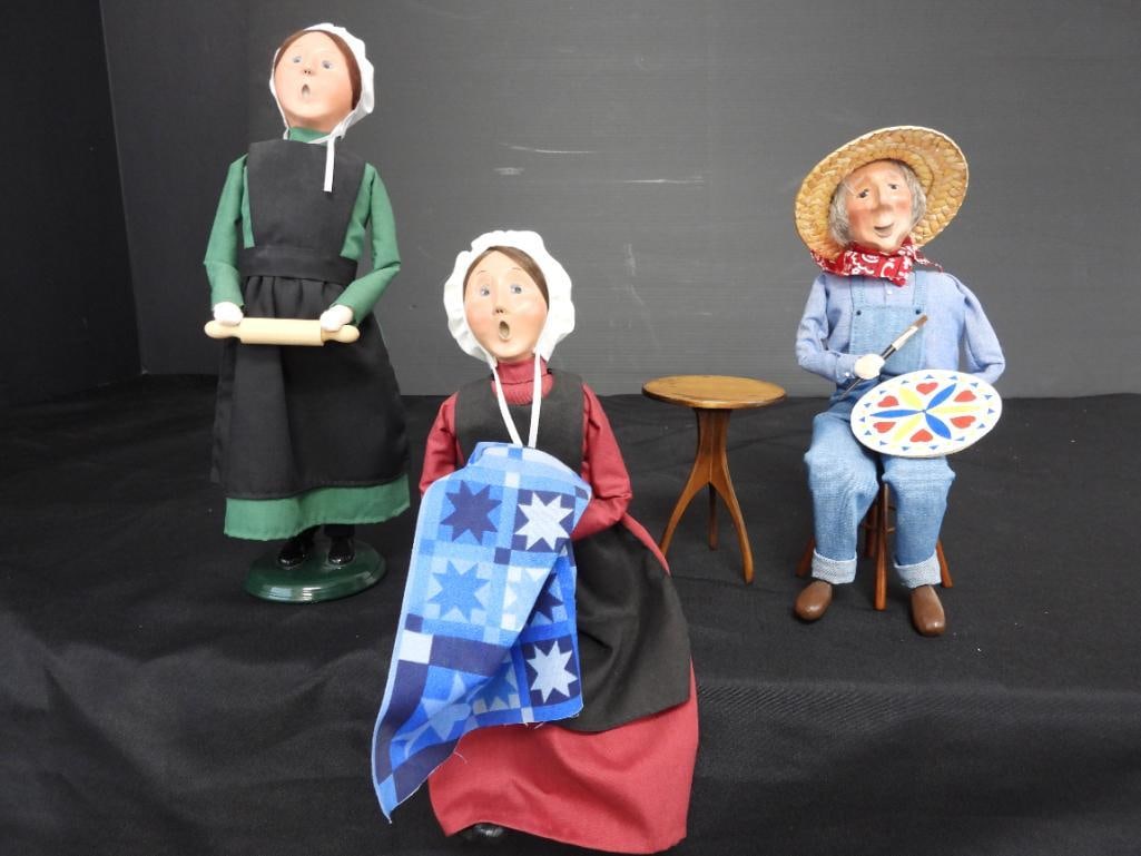 LOT OF 3 BYERS CHOICE CAROLERS AMISH (1 of 5)