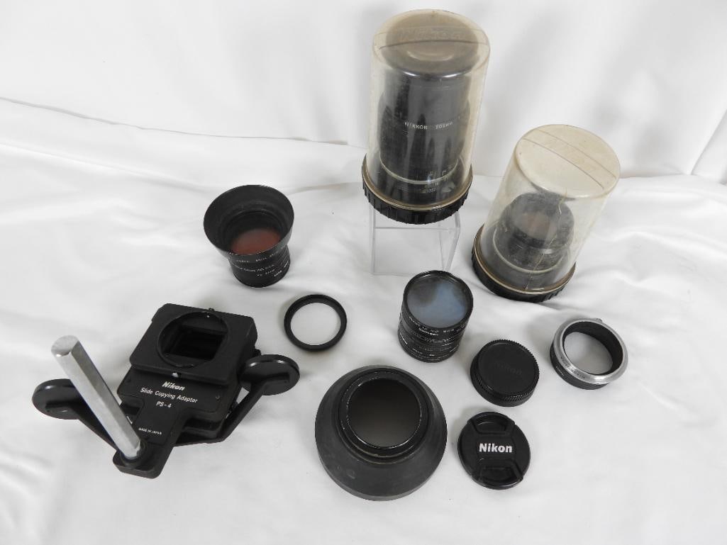 LOT OF 9 VINTAGE NIKON CAMERA ACCESSORIES (1 of 1)