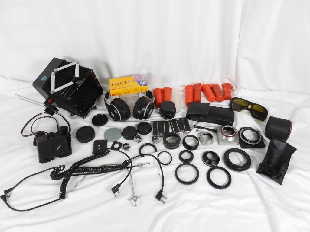 LOT OF 19 VINTAGE CAMERA, AUDIO, +MISC ITEMS (1 of 1)