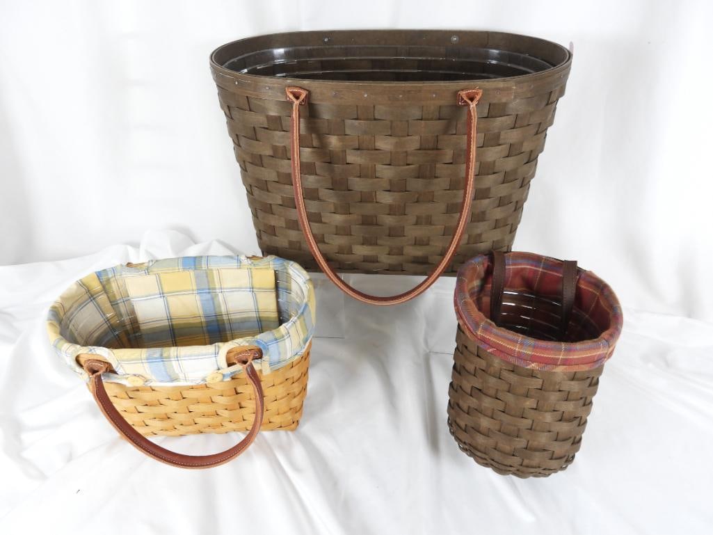 LOT OF 3 LONGABERGER BASKETS (1 of 4)