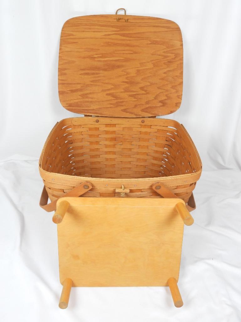 LONGABERGER picnic basket with riser BASKET - 2