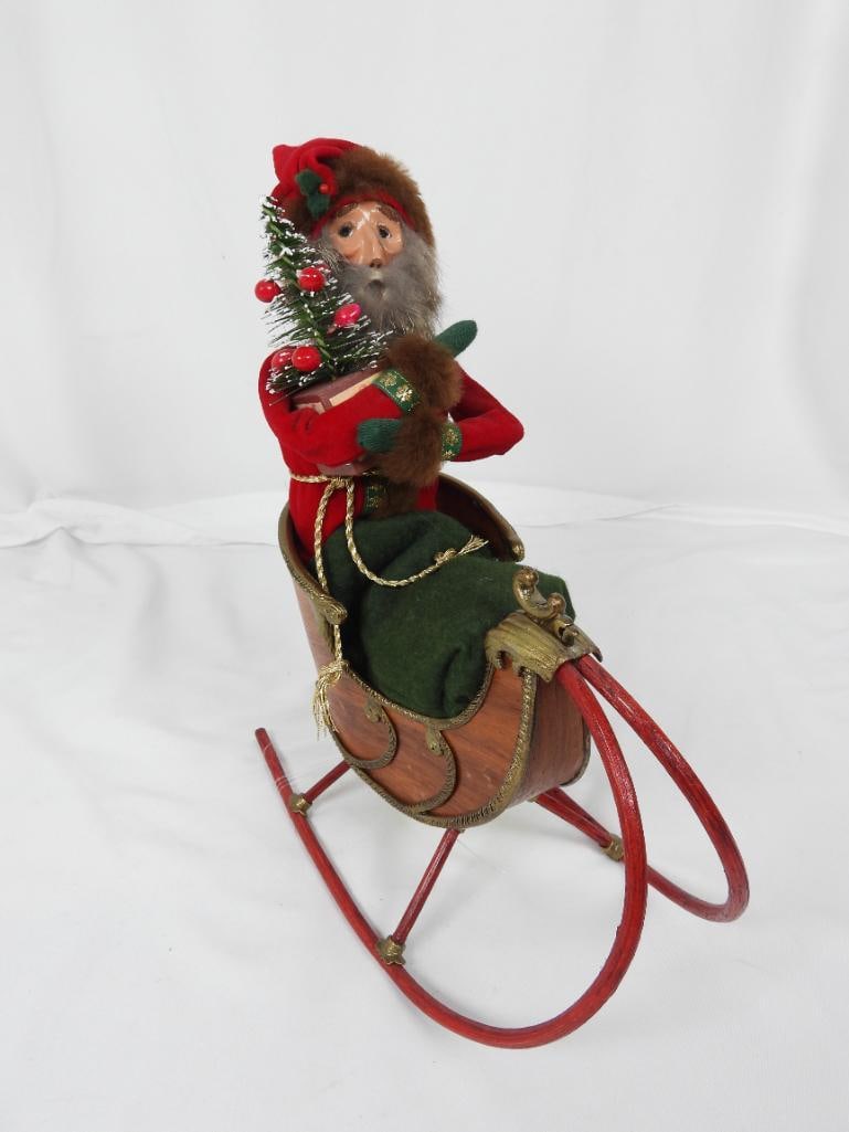 BYERS CHOICE CAROLER FATHR CHRISTMAS IN THE SLEIGH (1 of 2)
