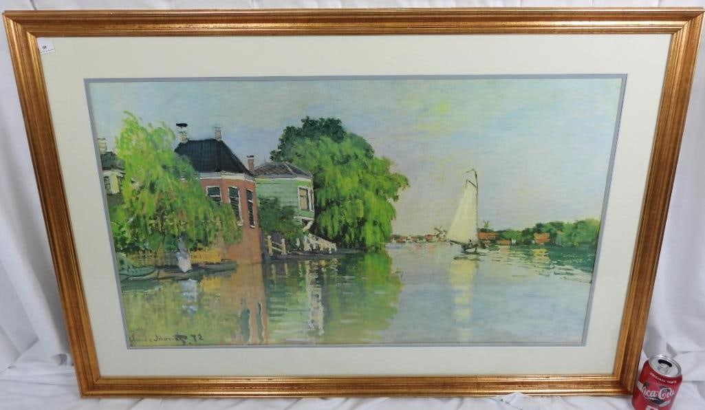CLAUDE MONET 72' LARGE FRAMED ART PRINT (1 of 5)
