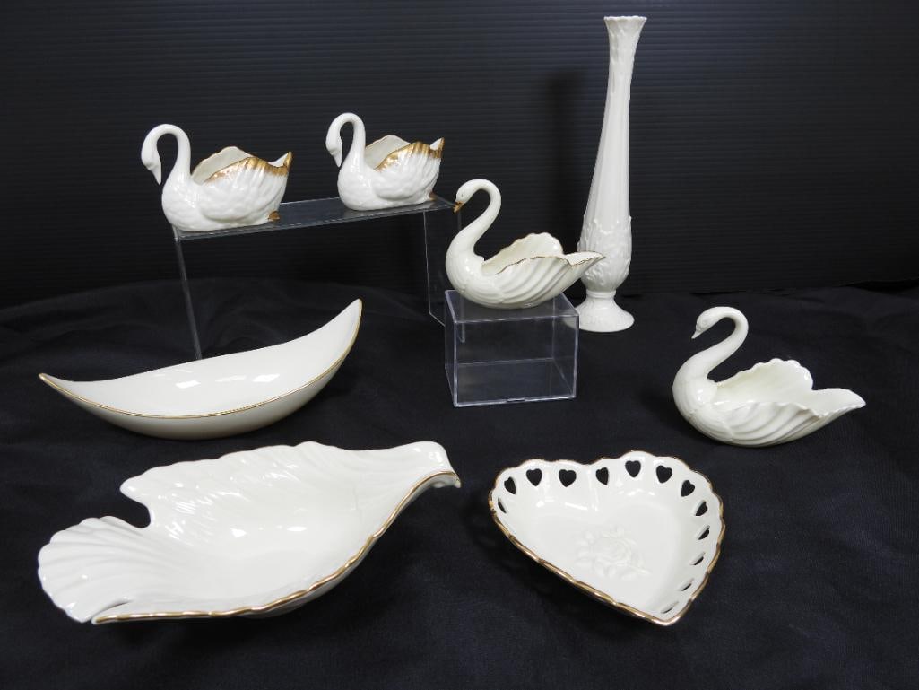 LOT OF 8 VINTAGE LENOX 24K BOWLS AND FLOWER VASE (1 of 11)