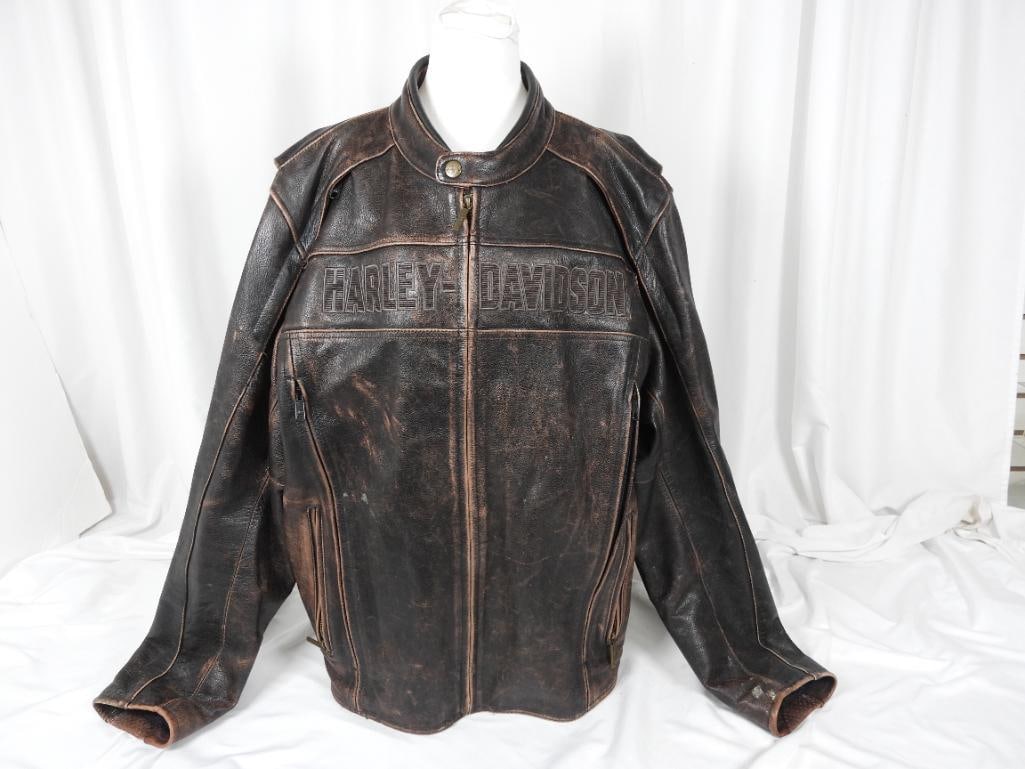 VINTAGE GENUINE LEATHER HARLEY DAVIDSON JACKET 2XL (1 of 5)