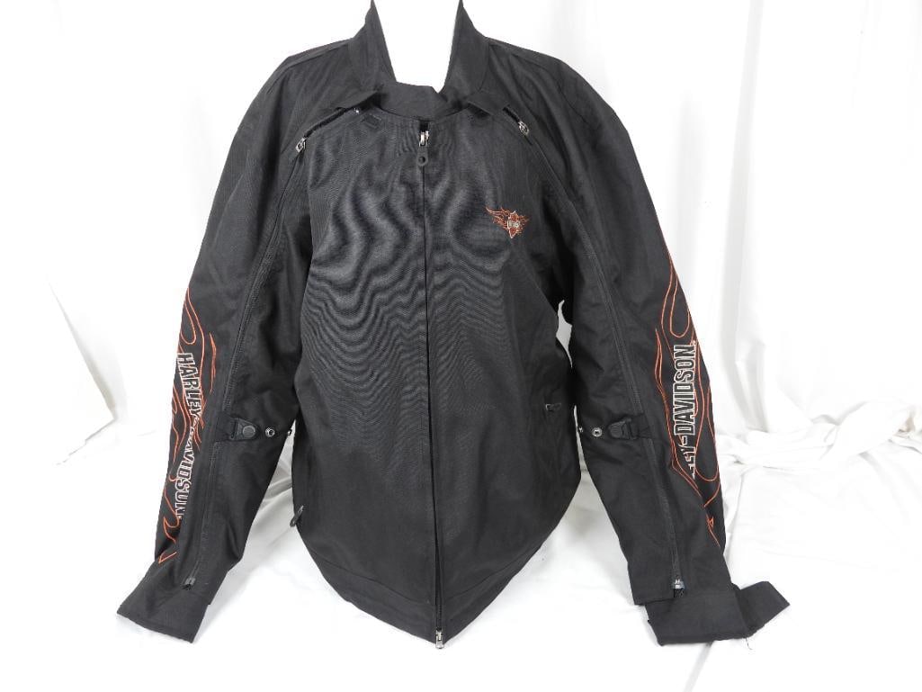 HARLEY DAVIDSON HEAVY LINED JACKET WITH FLAMES XL (1 of 10)
