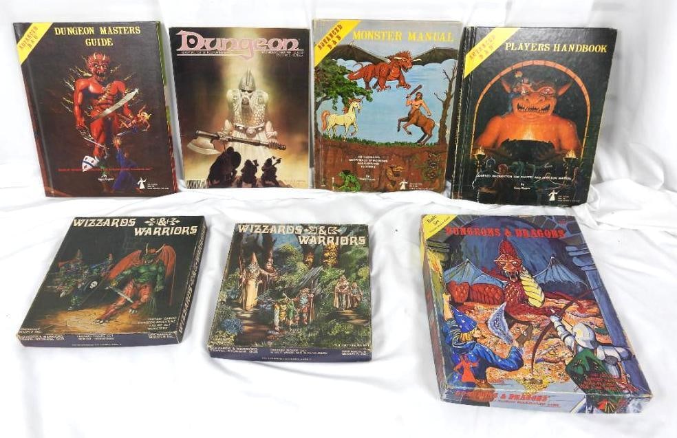 Set of 6 Vintage Wizards & Warriors Figurine Full Sets, Vintage Dungeons & Dragons books c;. 1978 (1 of 14)