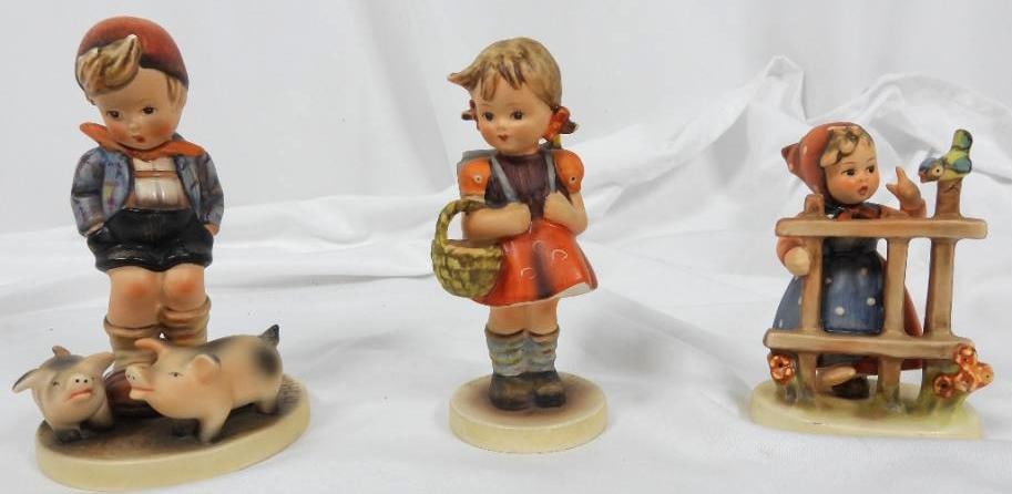Set of 3 Vintage Porcelain German W. Goebel W. Germany Figurines: Set of 3 Vintage Porcelain German W. Goebel W. Germany Figurines each about 5"